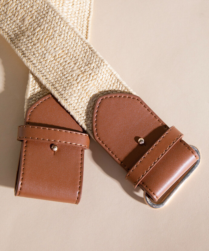Straw Belt with Brown Buckle Image 2