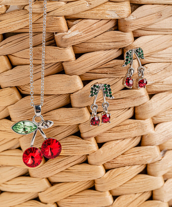 Dangly Cherry Earring Image 3