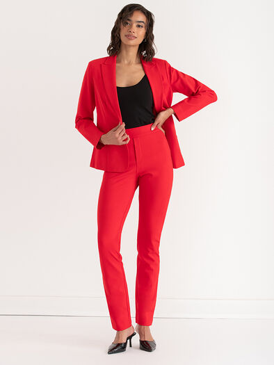 Sam Slim Straight Leg in Luxe Ponte, Goji Berry Sam Slim Straight Leg in Luxe Ponte, Goji Berry