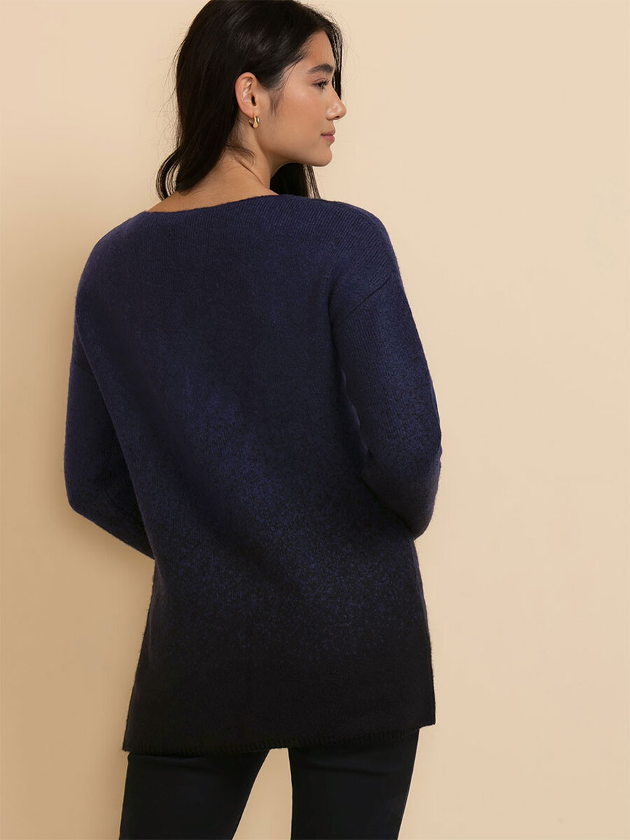 Ombre Boat Neck Sweater
