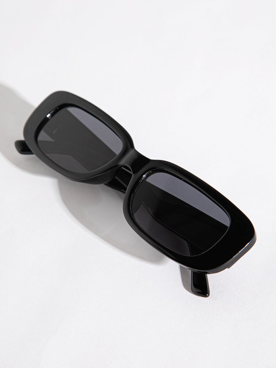 Rectangle Frame Sunglasses with Case