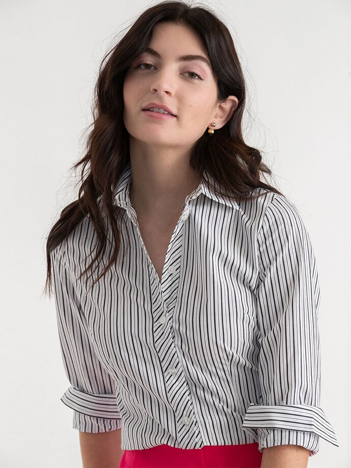 New Talia Fitted Collared Shirt	 Image 2