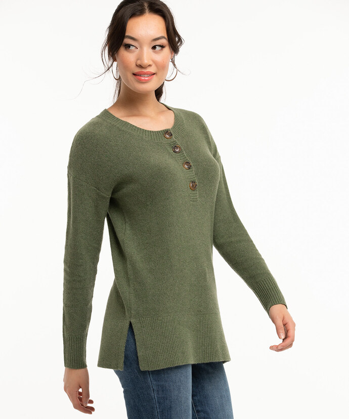 Henley Tunic Sweater Image 1