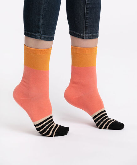 Striped Colourblock Socks, Assorted