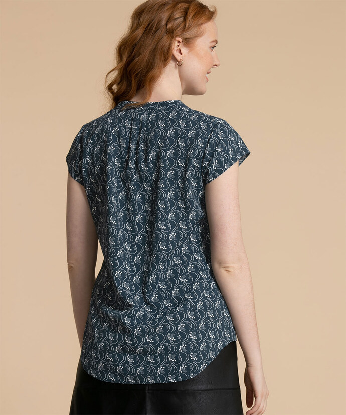 Extend Sleeve Henley Blouse Image 4