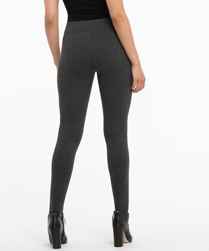 Ponte Instant Smooth™ Legging in Charcoal Twill Image 5