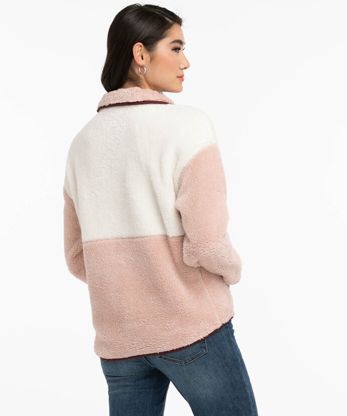 Misty Rose Fleece Half-Zip Pullover Image 4