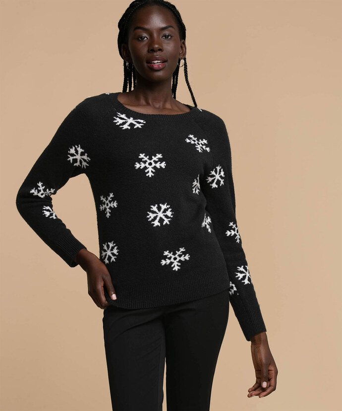 Snowflake Pullover Sweater Image 3