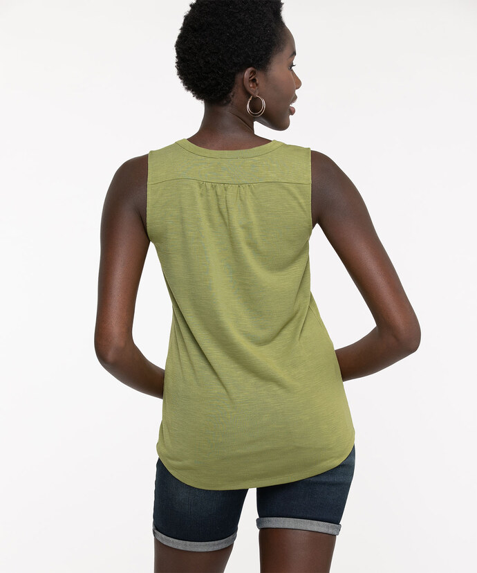 Placket Front Henley Top Image 3