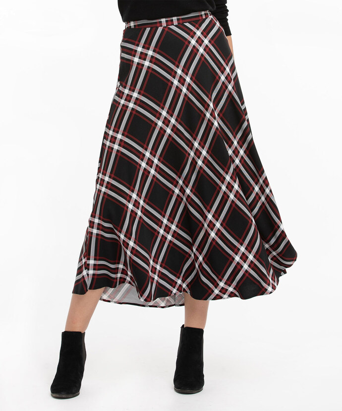 Plaid Midi Skirt Image 2