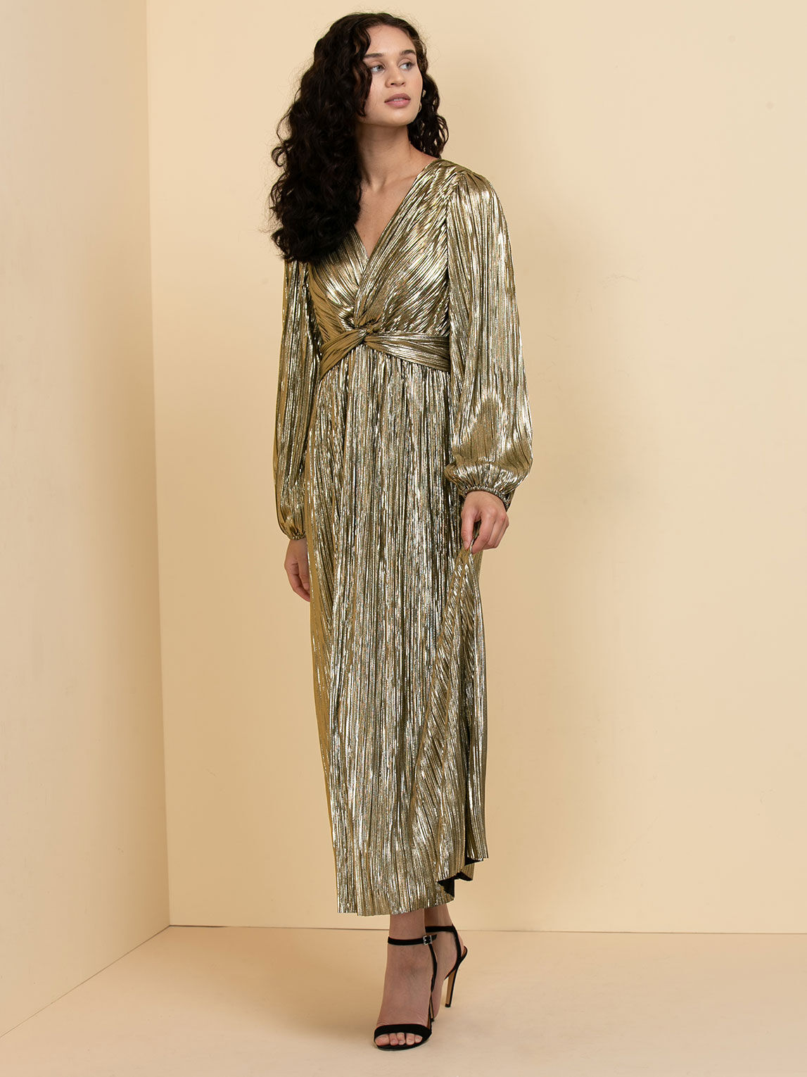 Plisse maxi dress hot sale