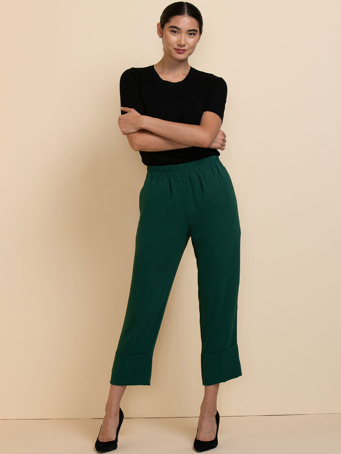 Straight Crop with Cuff Pant Image 1