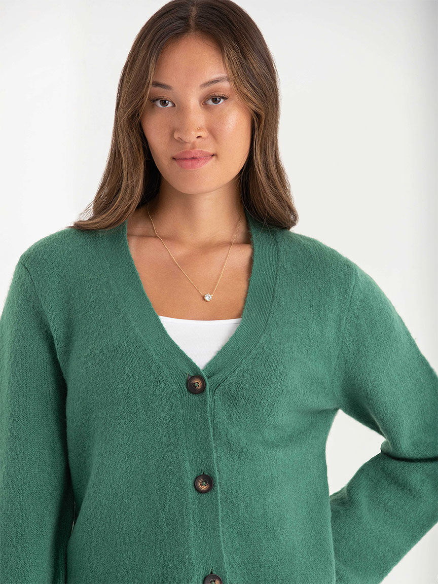 Long sleeve button cardigan top
