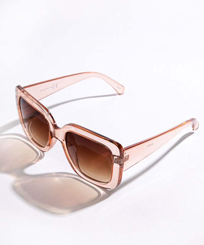 Oversized Translucent Sunglasses Image 3