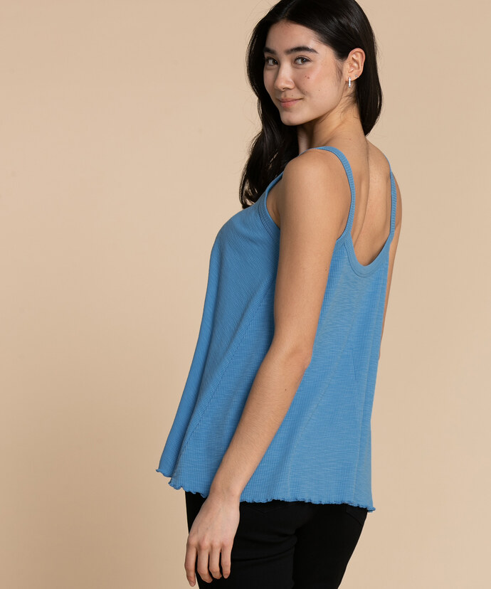 Strappy Top with Scalloped Hem Image 2