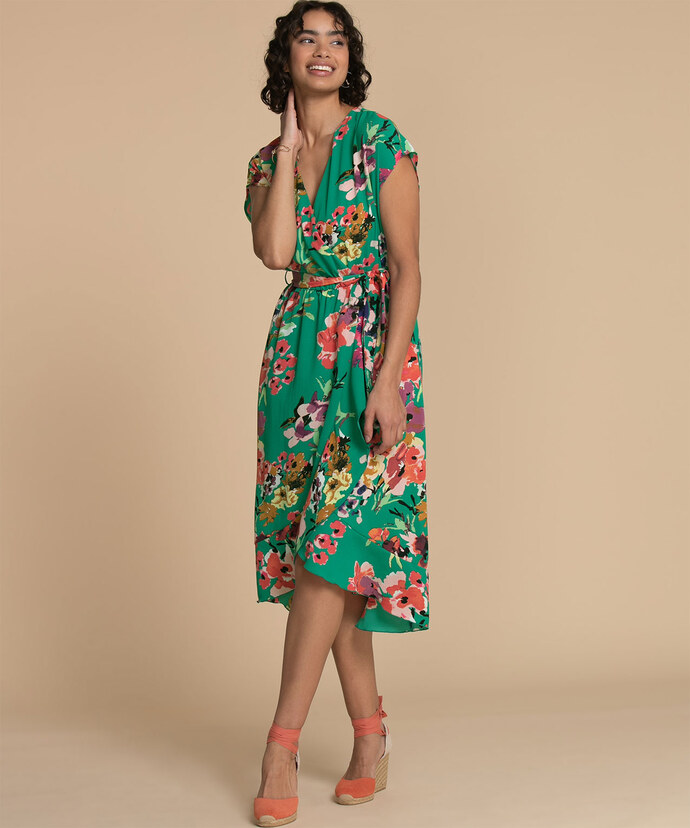 Wrap Midi Dress Image 3