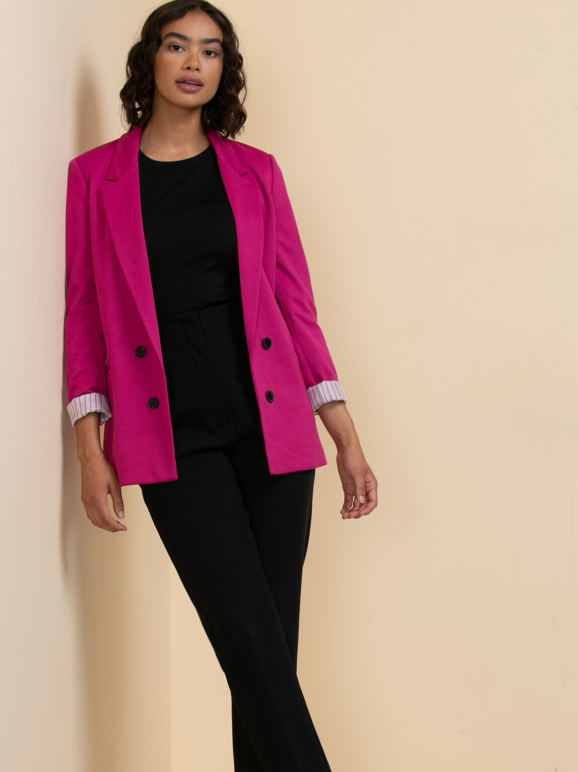 Pink hotsell ponte blazer