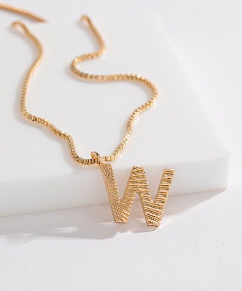 Brilliant Gold Initial Necklace