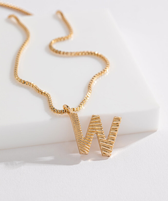 Brilliant Gold Initial Necklace Image 1