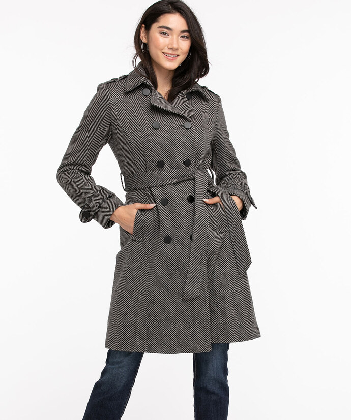 Wool Blend Trench Coat Image 1