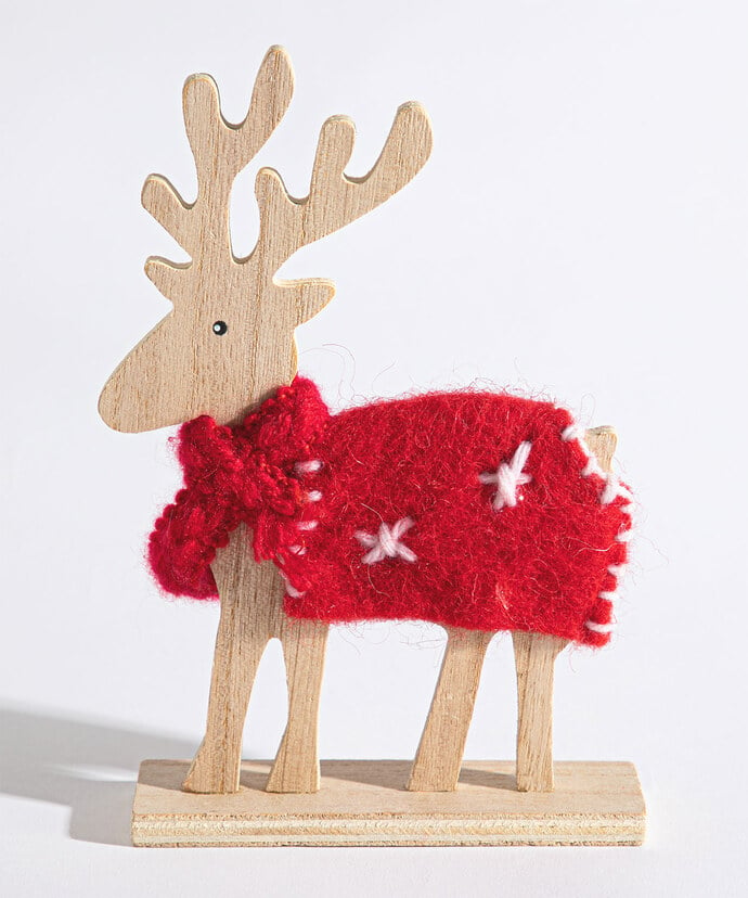 Wooden Reindeer Decoration Image 1