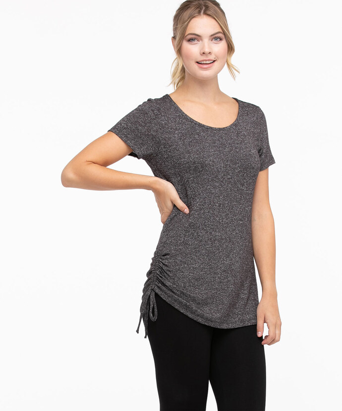 Side Ruched Hacci Tee Image 1