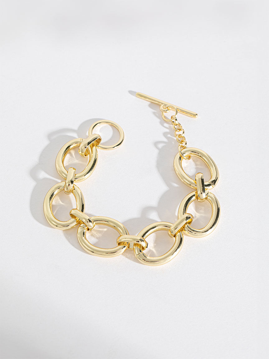 Gold chunky chain bracelet deals