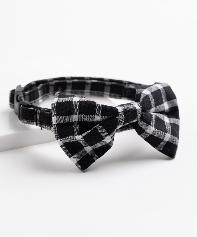 Gingham Bow Tie Pet Collar Image 3