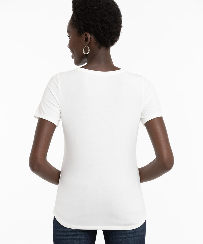 Eco-Friendly Scoop Neck Shirttail Tee Image 3
