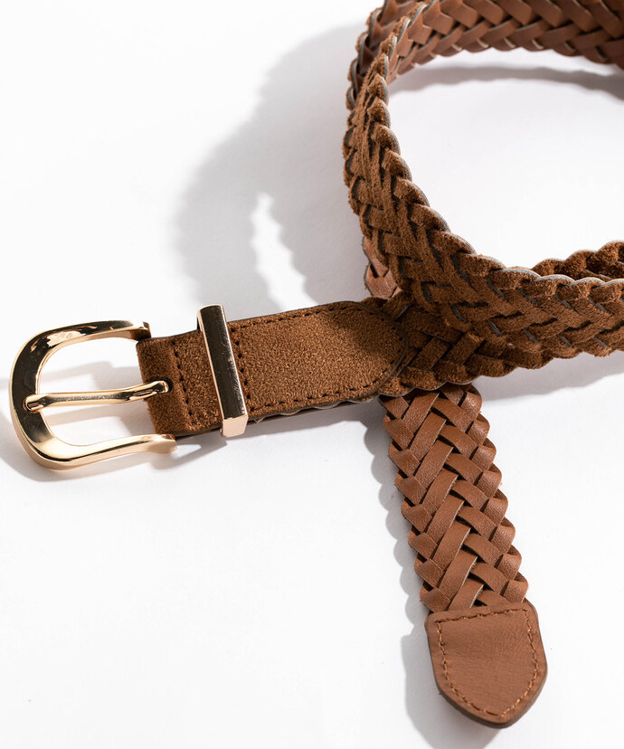 Faux Suede Braided Belt Image 3