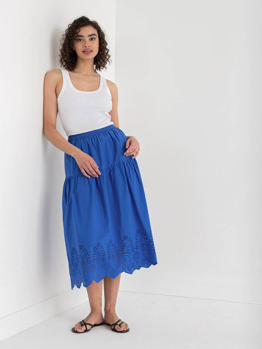 Blue skirt midi 2025