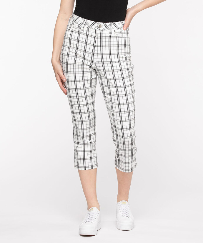 Microtwill Pull-On Crop Pant Image 1