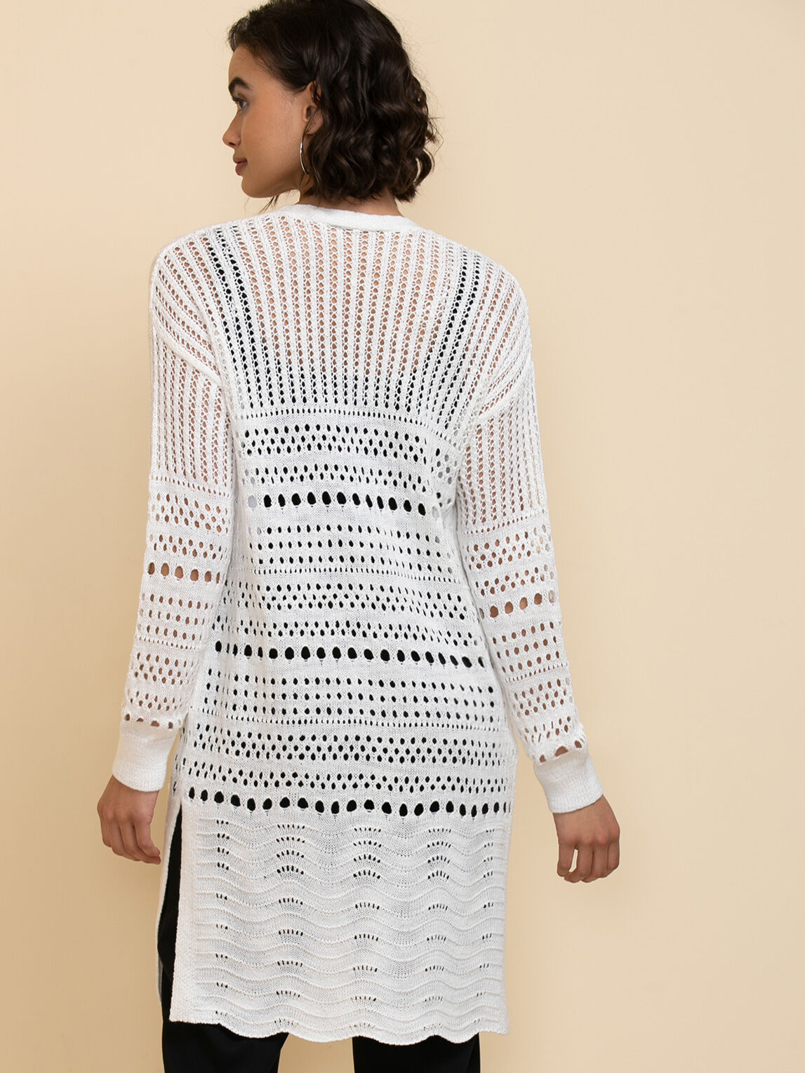 Pointelle Open Duster Cardigan Rickis