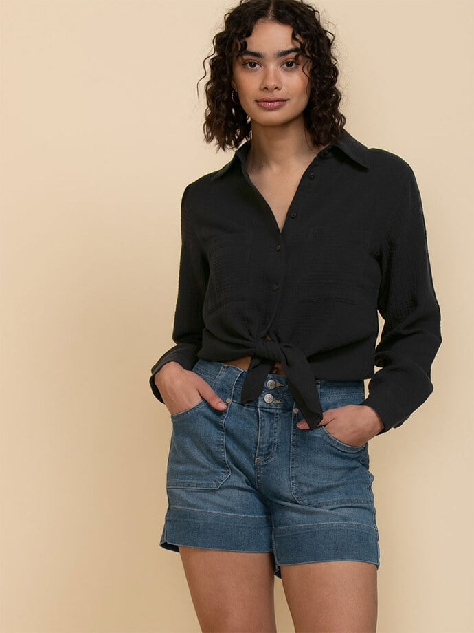 Classic Fit Crinkle Cotton Shirt Image 3