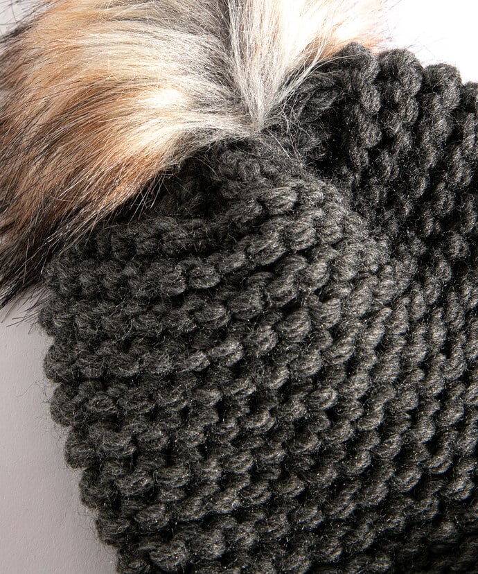 Cable Knit Pom-Pom Hat Image 2