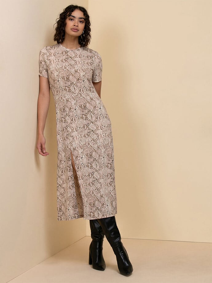 Short Sleeve Midi Dress Image 1