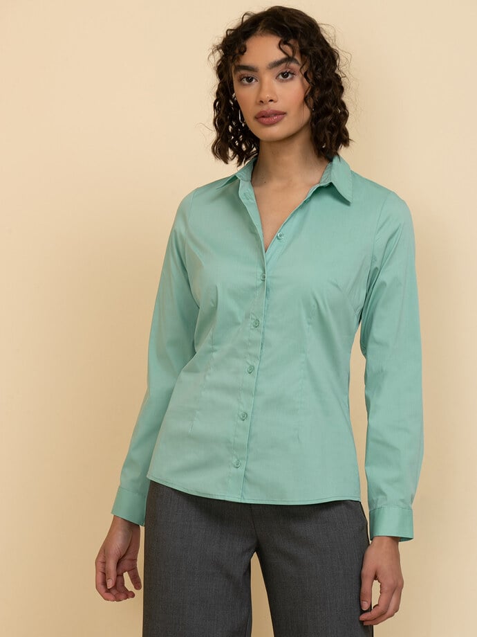 Talia Fitted Collared Shirt Image 5
