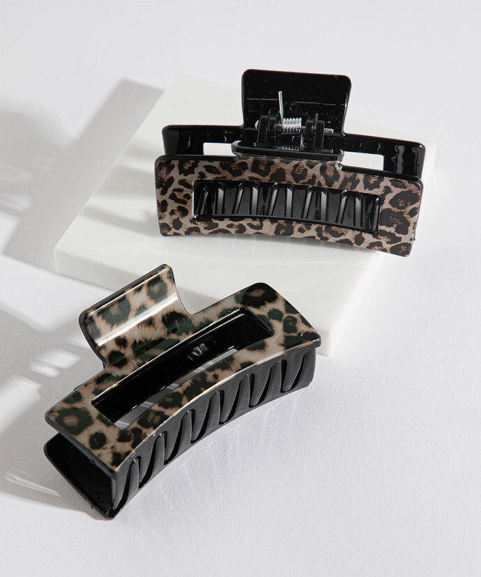 Leopard Claw Clip 2-Pack Image 1