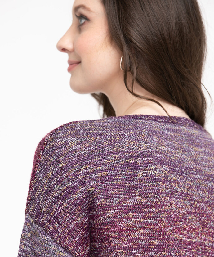 Multicoloured V-Neck Knit Sweater Image 4