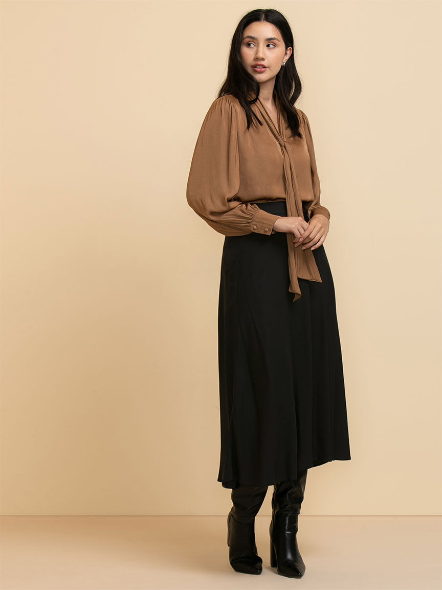 Black midi deals circle skirt