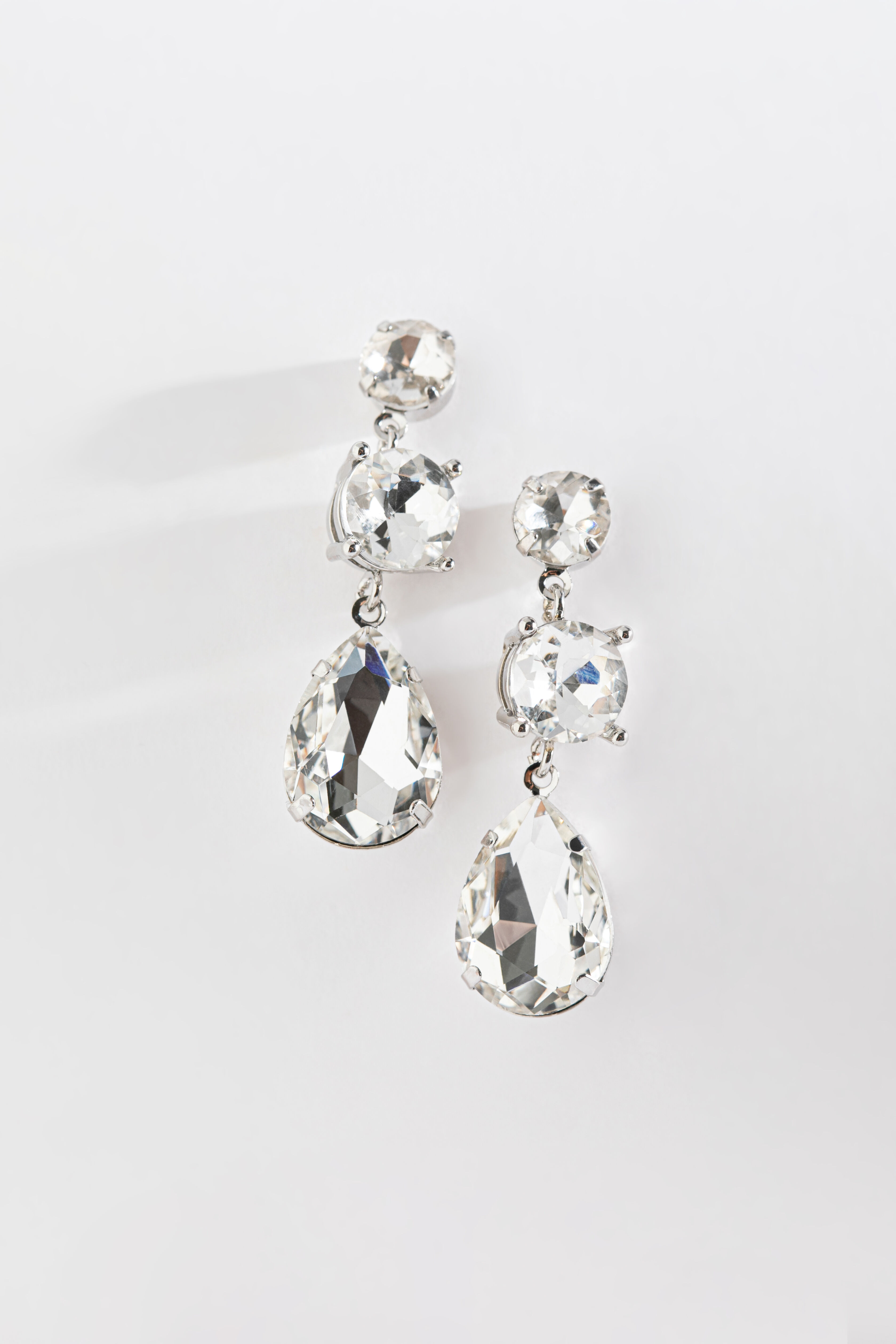 Glass teardrop earrings on sale
