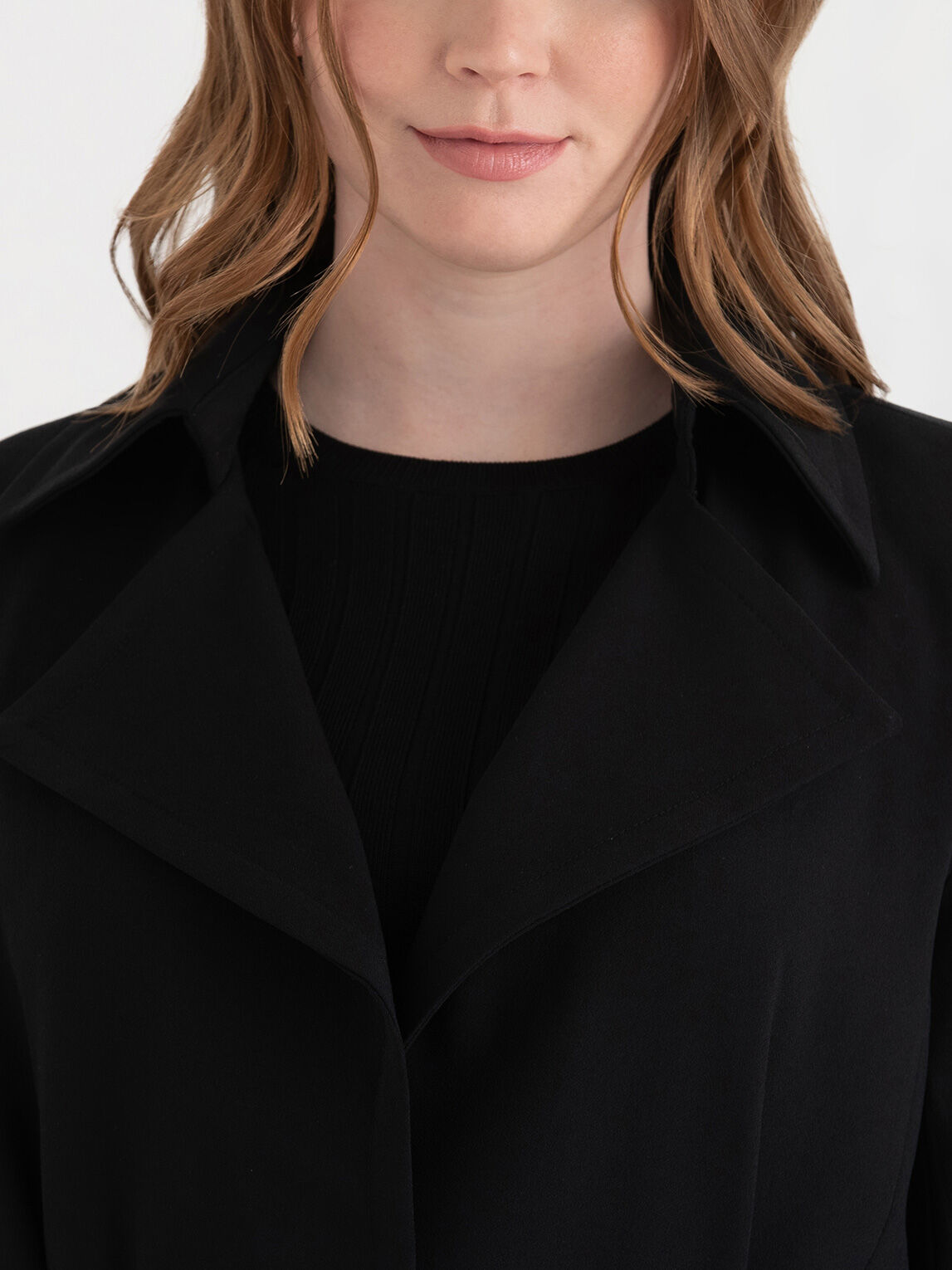 Black rivet trench coat deals