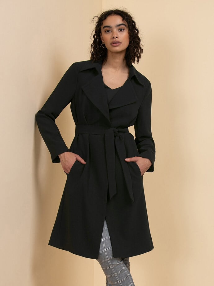 Belted Trench Coat Blazer Image 3