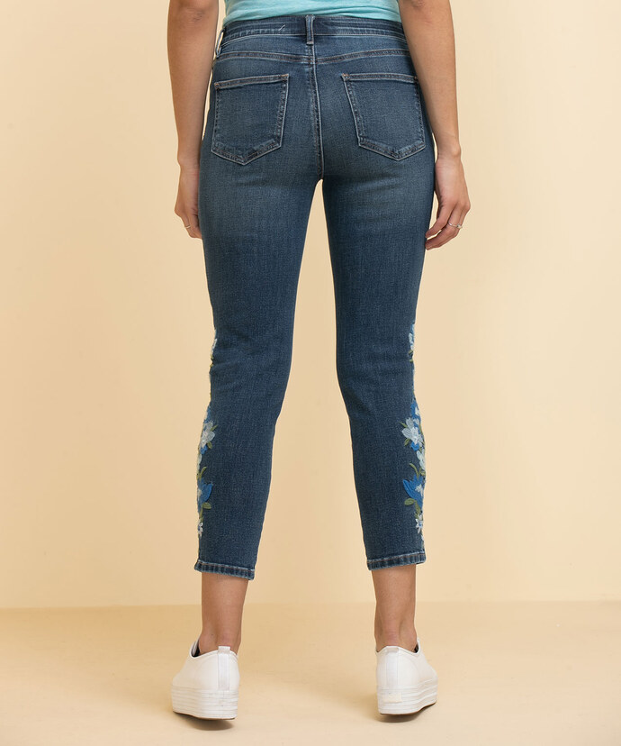 Skylar Skinny Skimmer Jean with Embroidery Image 4