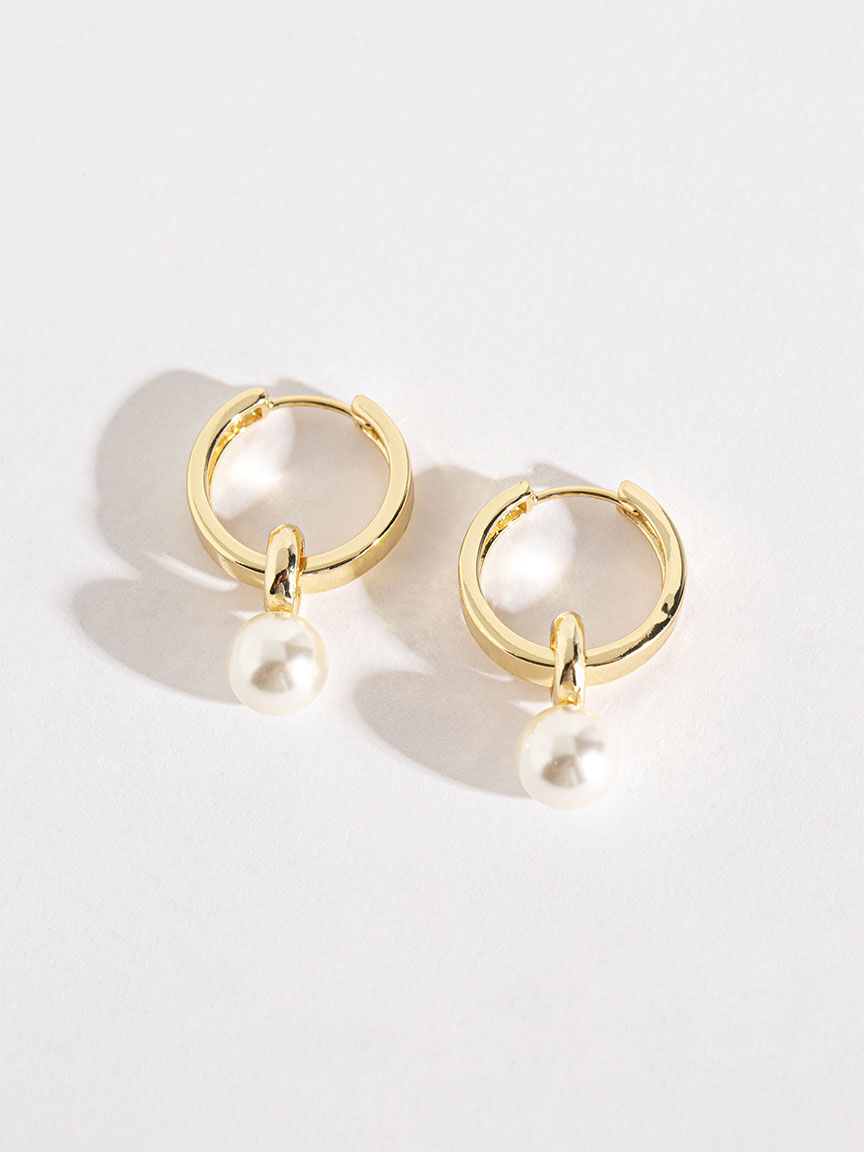 Drop huggie earrings clearance