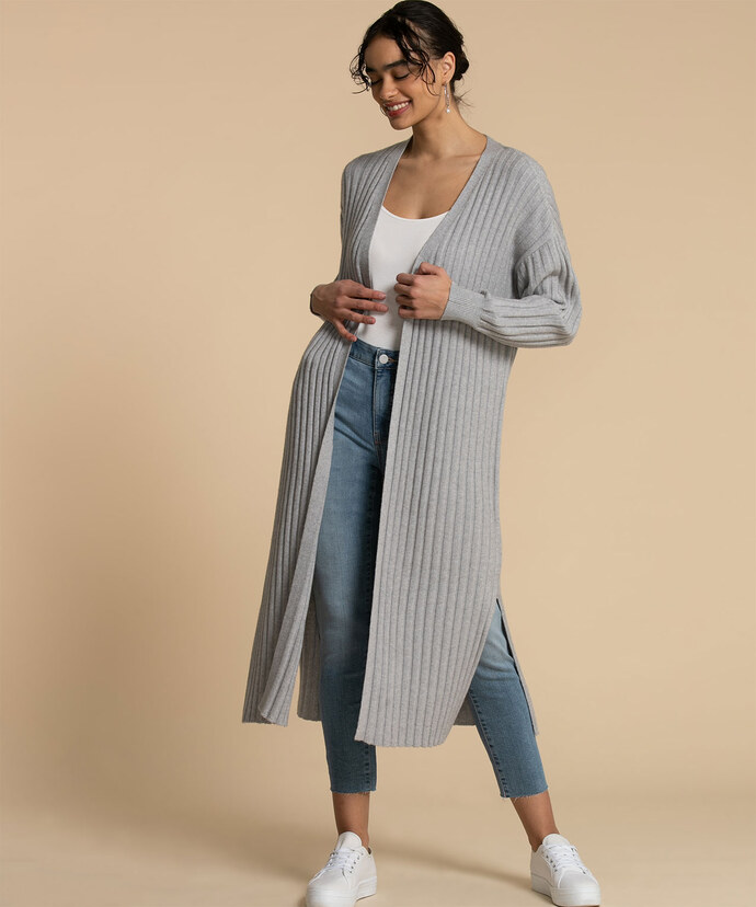 Femme by Design Ribbed Duster Cardigan Image 2