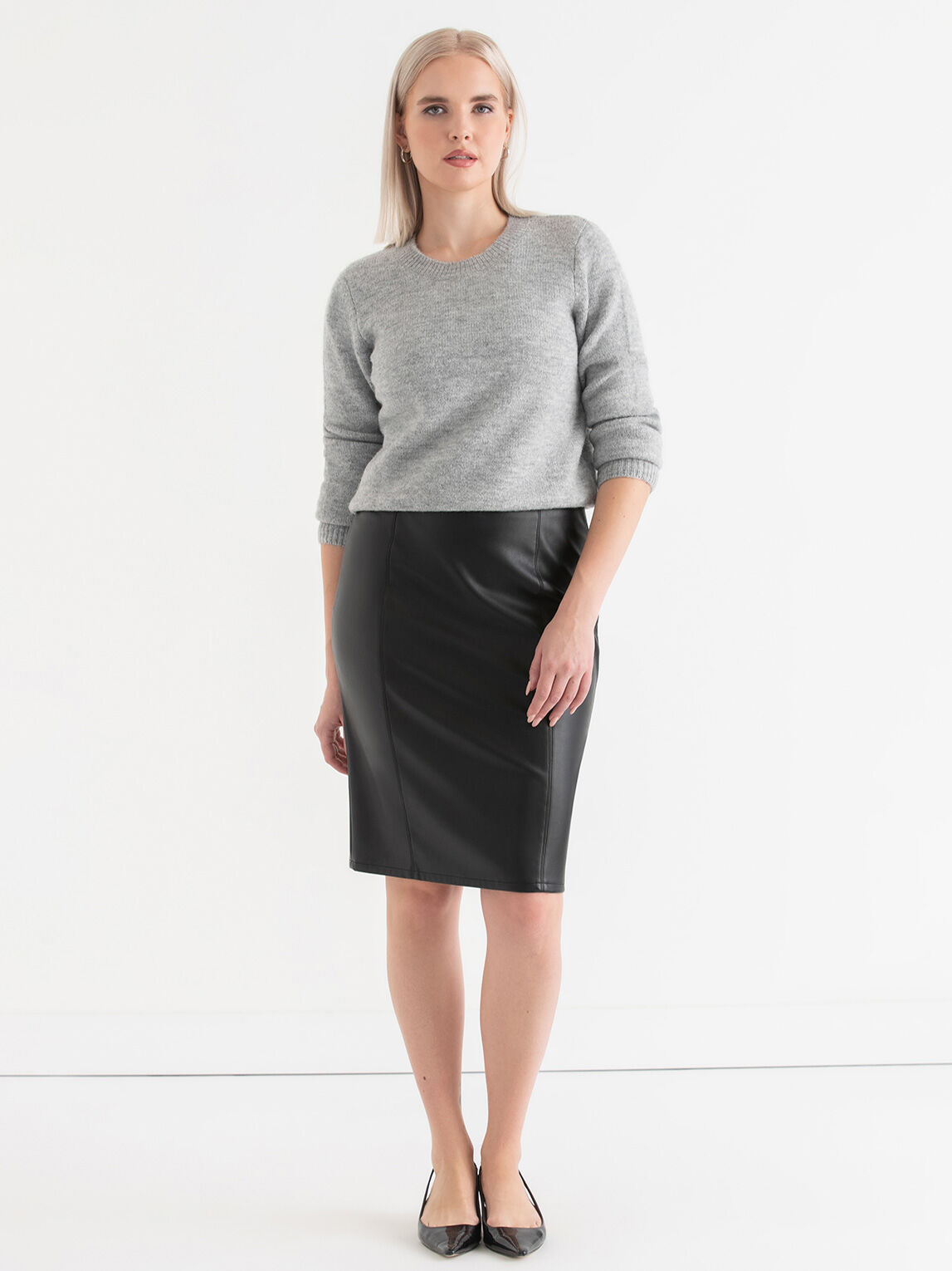 Pencil Skirt in Faux Leather Rickis