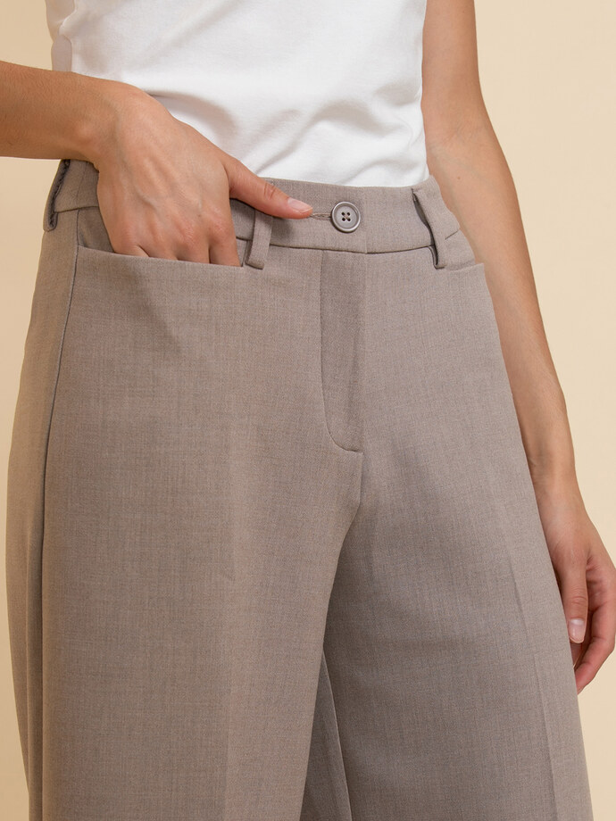 Maxwell Wide-Crop Pant in Premium Gabardine Image 4