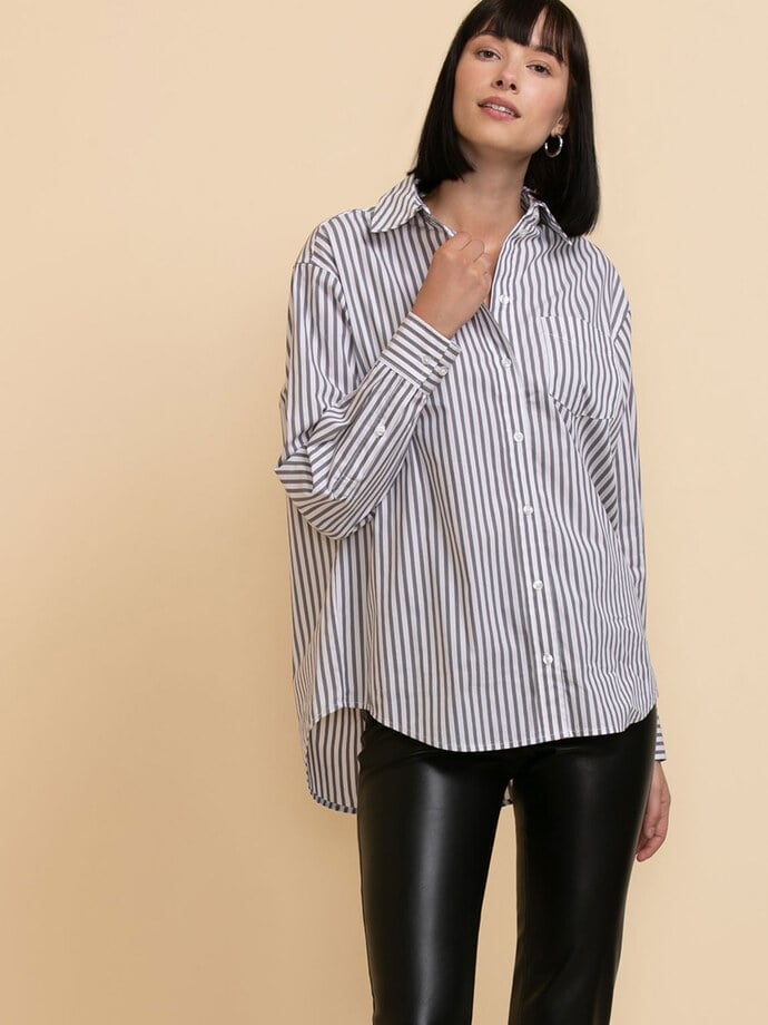 Relaxed Button-Up Shirt Image 5