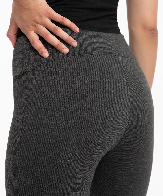 Ponte Instant Smooth™ Legging in Charcoal Twill Image 3